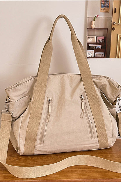 City Essentials Duffle Tote Bag | Beige