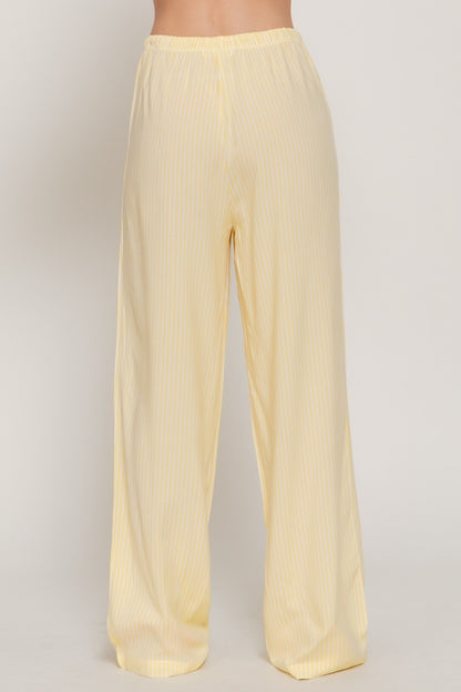 Cleo Stripe Woven Pants | Yellow