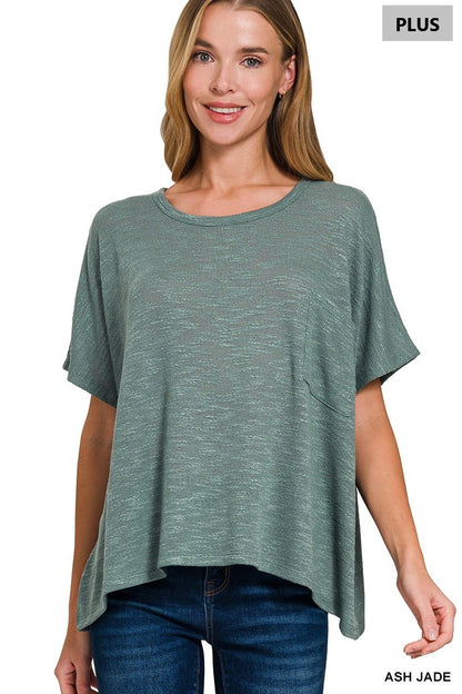 Collins Oversized Hacci Top | Ash Jade