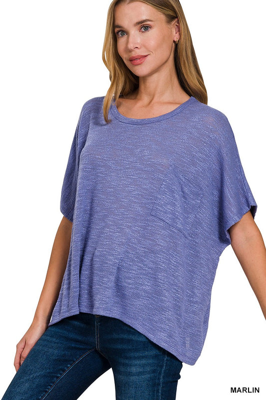 Collins Oversized Hacci Top | Marlin