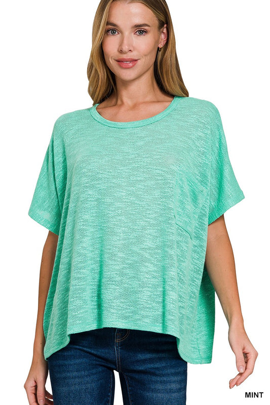 Collins Oversized Hacci Top | Mint