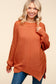 Colsen Asymmetric Sweater | Pumpkin