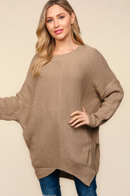 Colsen Asymmetric Sweater | Taupe