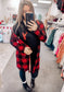Clara Buffalo Plaid Cardigan | Red
