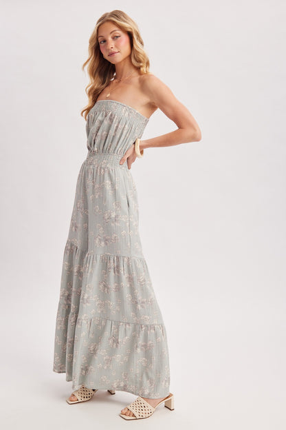 Daphne Smocked Floral Jumpsuit | Mint