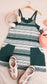 Delany Striped Mini Dress with Shorts | Forest Green