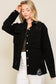 Fletcher Distressed Oversized Denim Jacket | Black