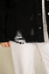 Fletcher Distressed Oversized Denim Jacket | Black