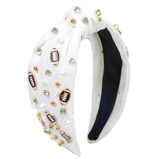 Football Headband | White