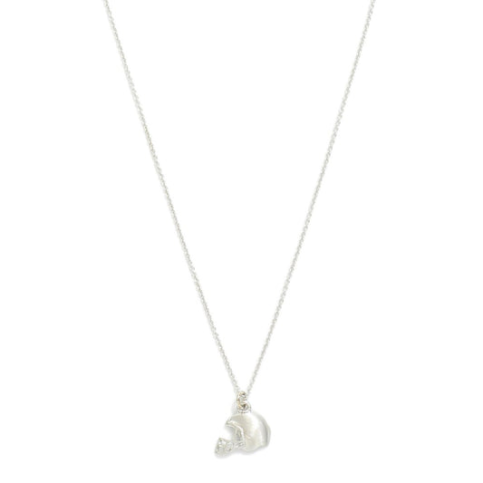 Football Helmet Necklace | Silver