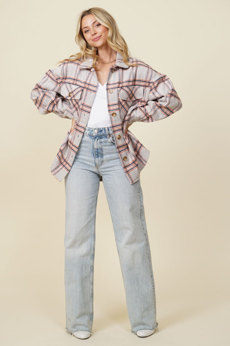 Franklin Fall Vibes Plaid Shacket