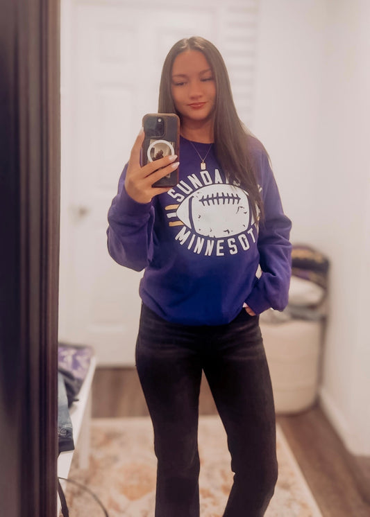 Sundays In Minnesota Sweatshirt | Purple