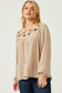 Gemma Swiss Dot Long Sleeve | Taupe