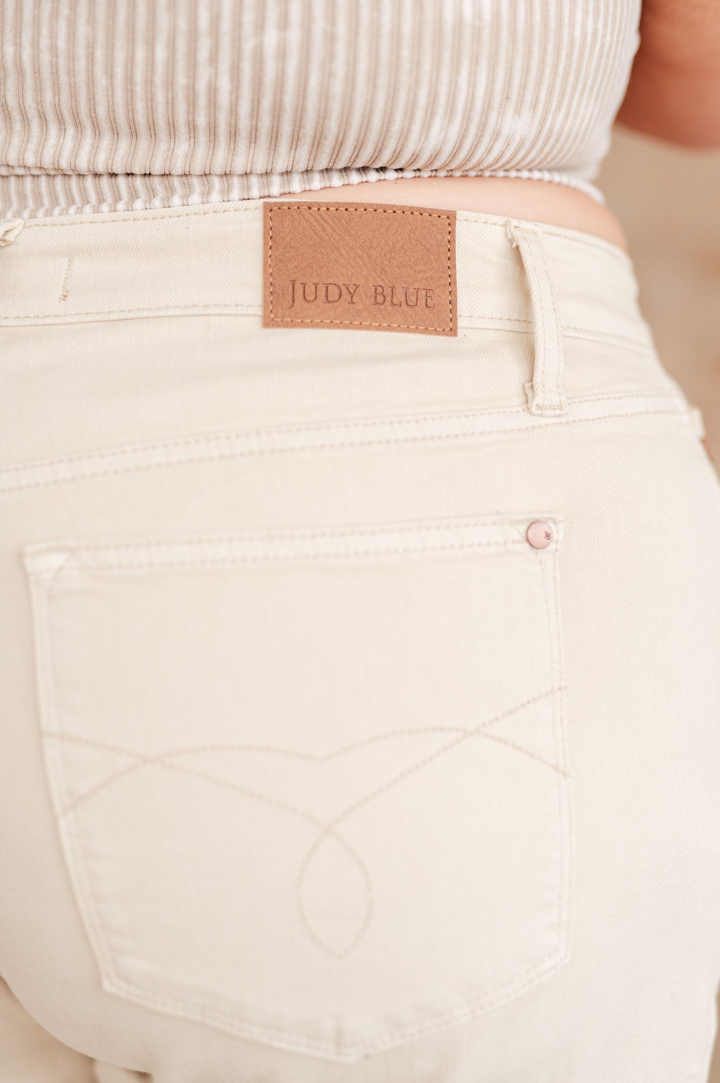 Greta High Rise Garment Dyed Shorts in Bone | Judy Blue*