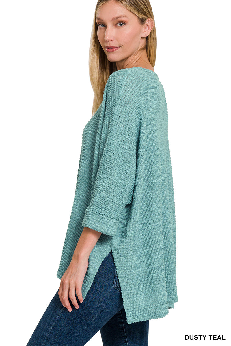 Sami 3/4 Sleeve Sweater | Dusty Teal