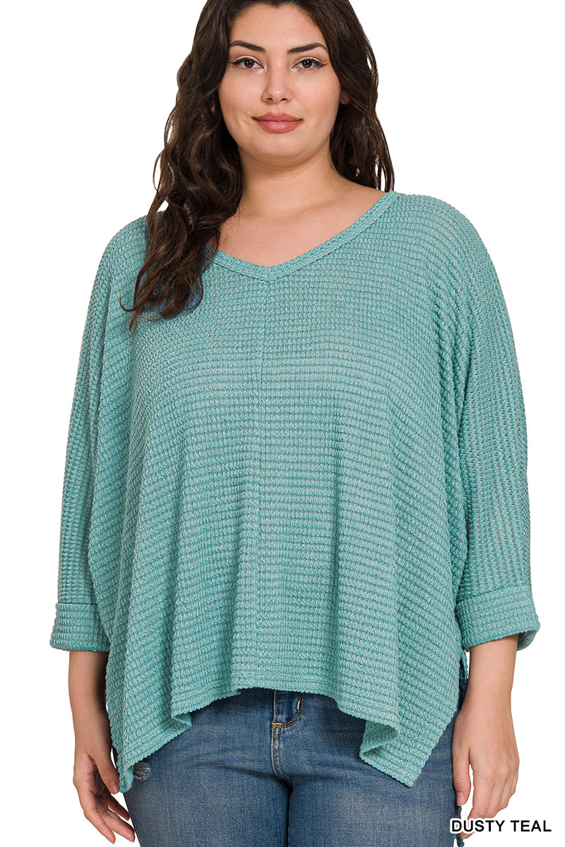 Sami 3/4 Sleeve Sweater | Dusty Teal