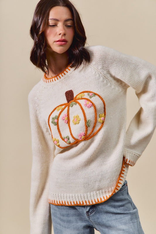 Hey There Pumpkin Sweater | Ivory