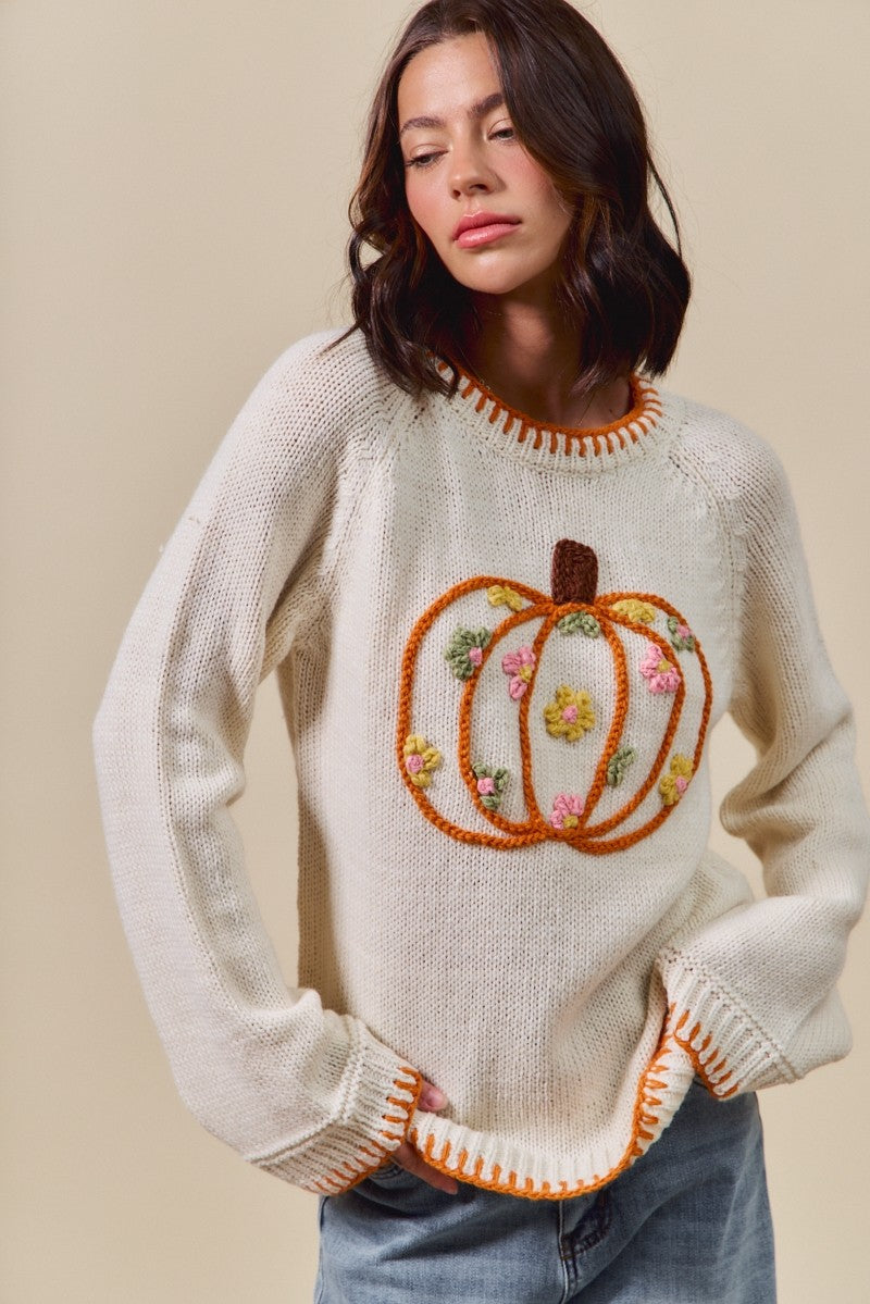 Hey There Pumpkin Sweater | Ivory