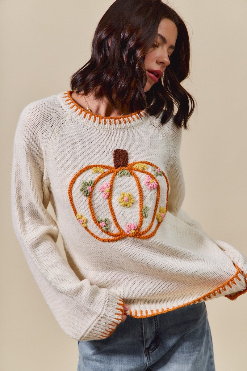 Hey There Pumpkin Sweater | Ivory