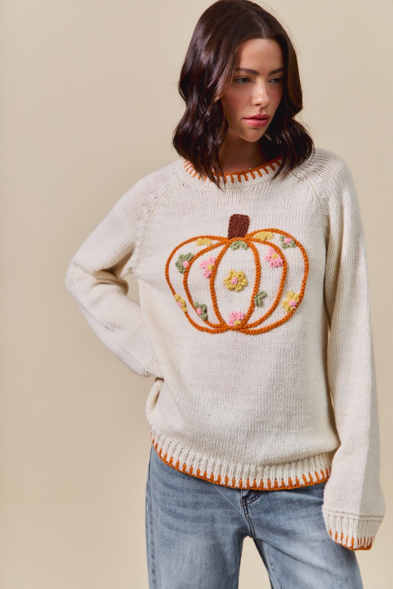 Hey There Pumpkin Sweater | Ivory