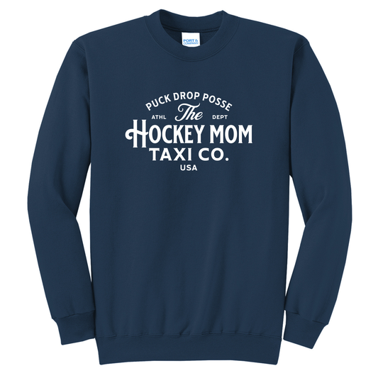 Hockey Mom Taxi Co Sweatshirt | Navy