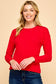 Sierra Ribbed Long Sleeve | Red