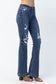 Lucy Judy Blue 5 Button Distressed Bootcut