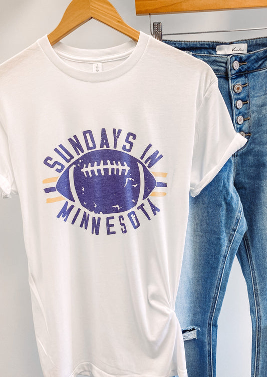 Sundays In Minnesota Football Graphic Tee