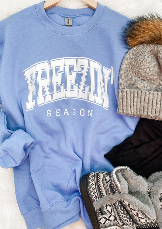 Freezin' Season Sweatshirt | Carolina Blue