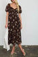 Mabel Floral Midi Dress | Brown