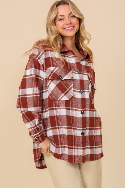James Plaid Shacket | Clay