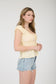 Jocelyn Front Tie Top | Butter Yellow