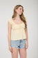 Jocelyn Front Tie Top | Butter Yellow