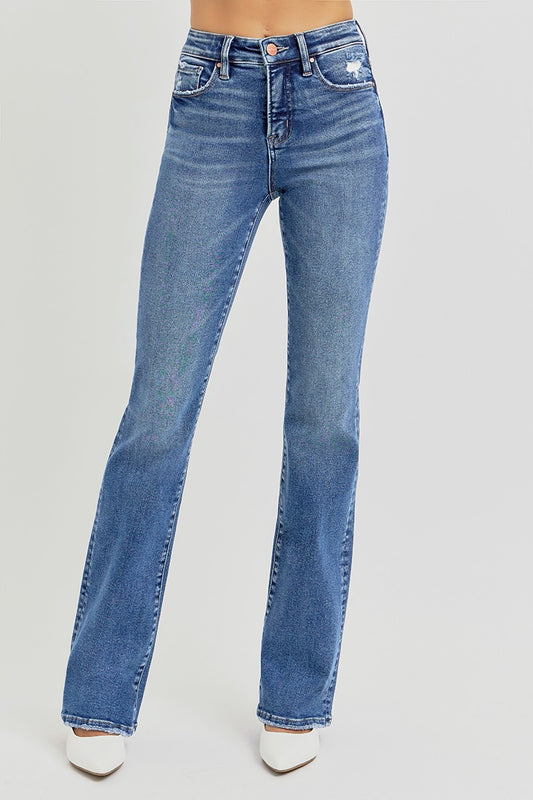 Kaden Risen Tummy Control High Rise Straight Jeans