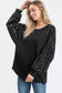 Kait Sequin Long Sleeve Top | Black