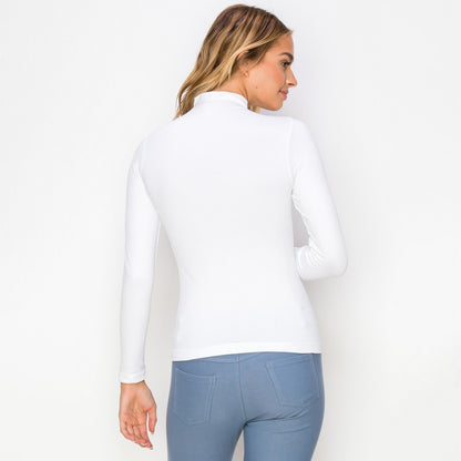 Kellie Mock Neck Long Sleeve | White