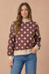Klarity Polka Dot Pullover | Chestnut