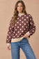 Klarity Polka Dot Pullover | Chestnut
