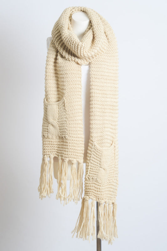 Chunky Oversized Scarf | Ivory