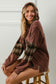 Krissy Plaid Knit Hoodie | Brown