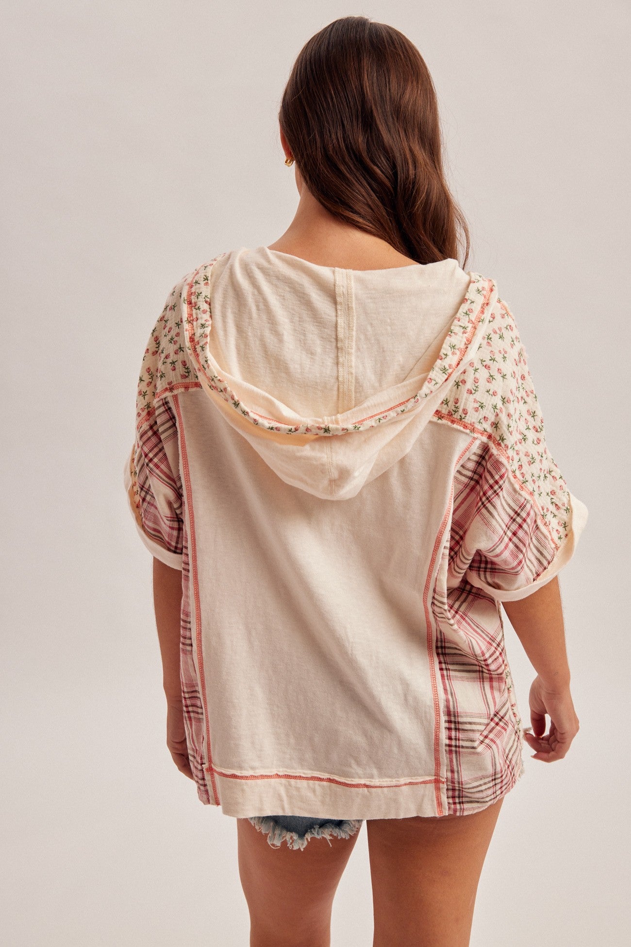 Lacie Floral and Plaid Pullover