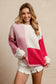 Larkin Color Block Sweater | Pink