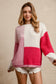 Larkin Color Block Sweater | Pink