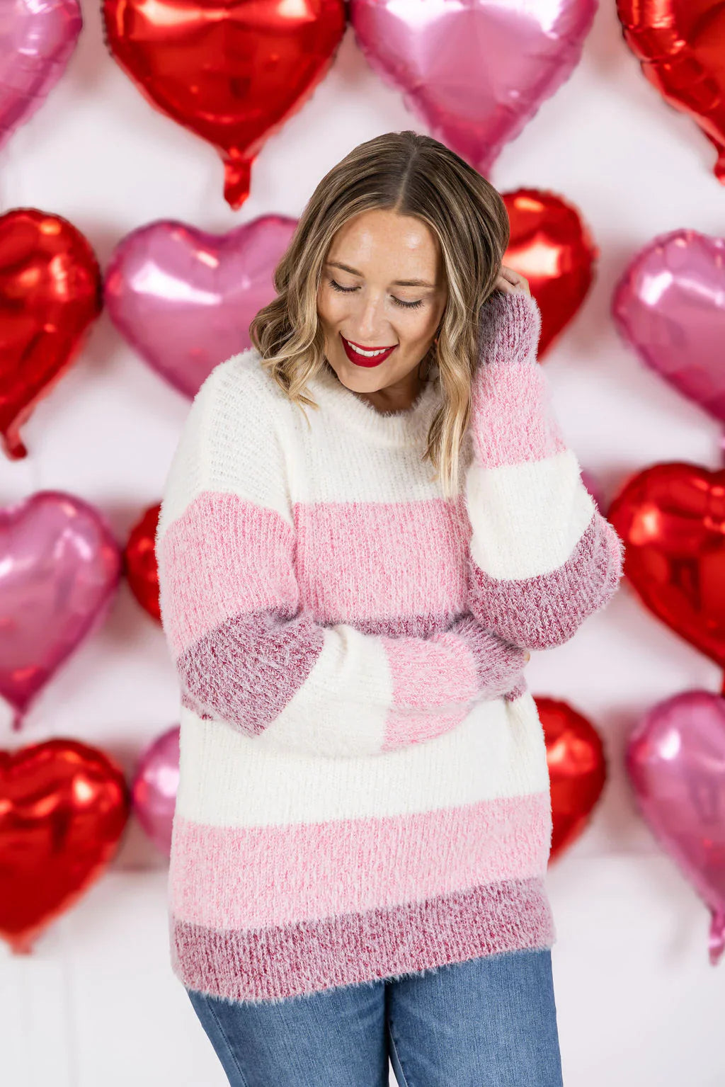 Valentine Cozy Block Sweater