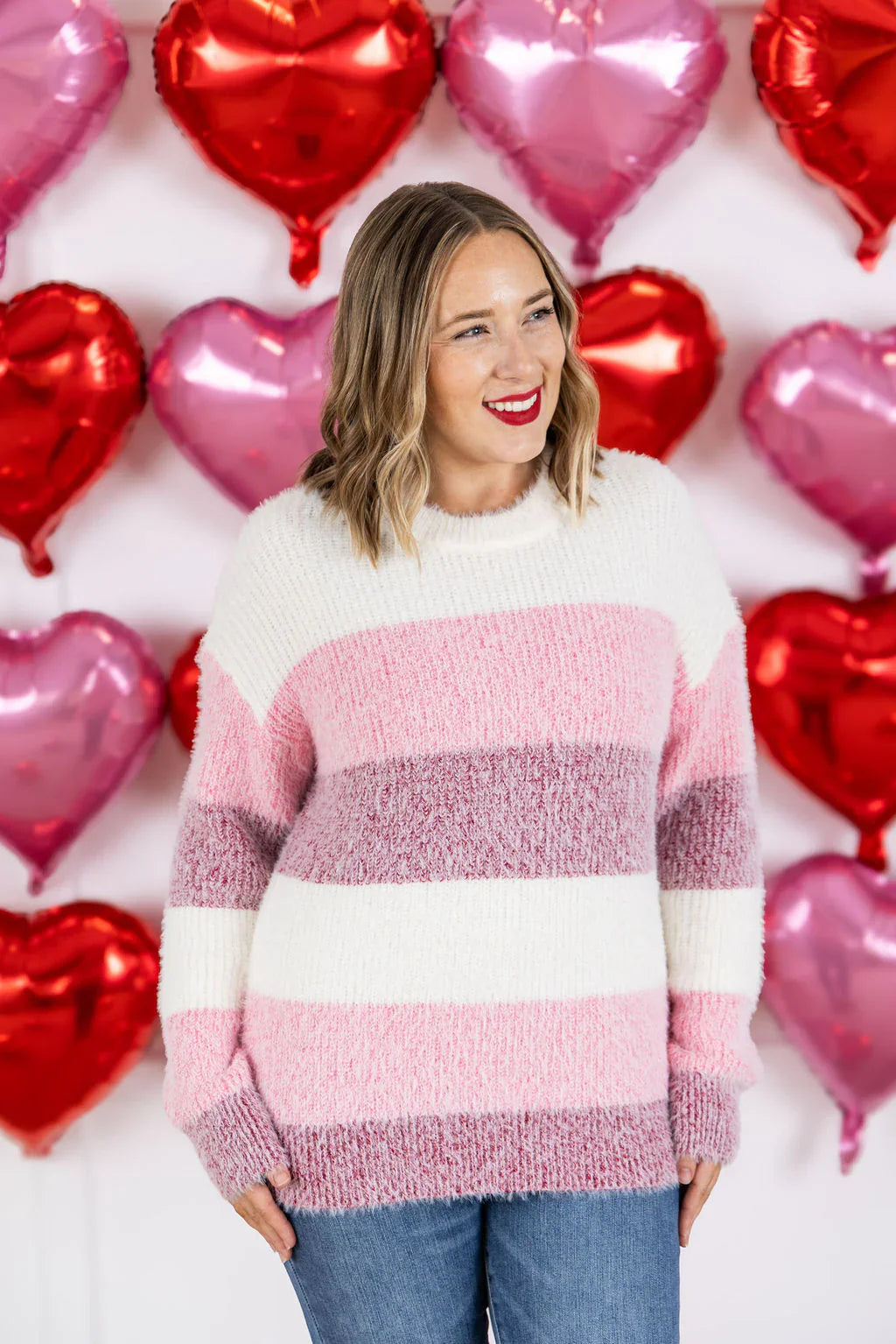 Valentine Cozy Block Sweater