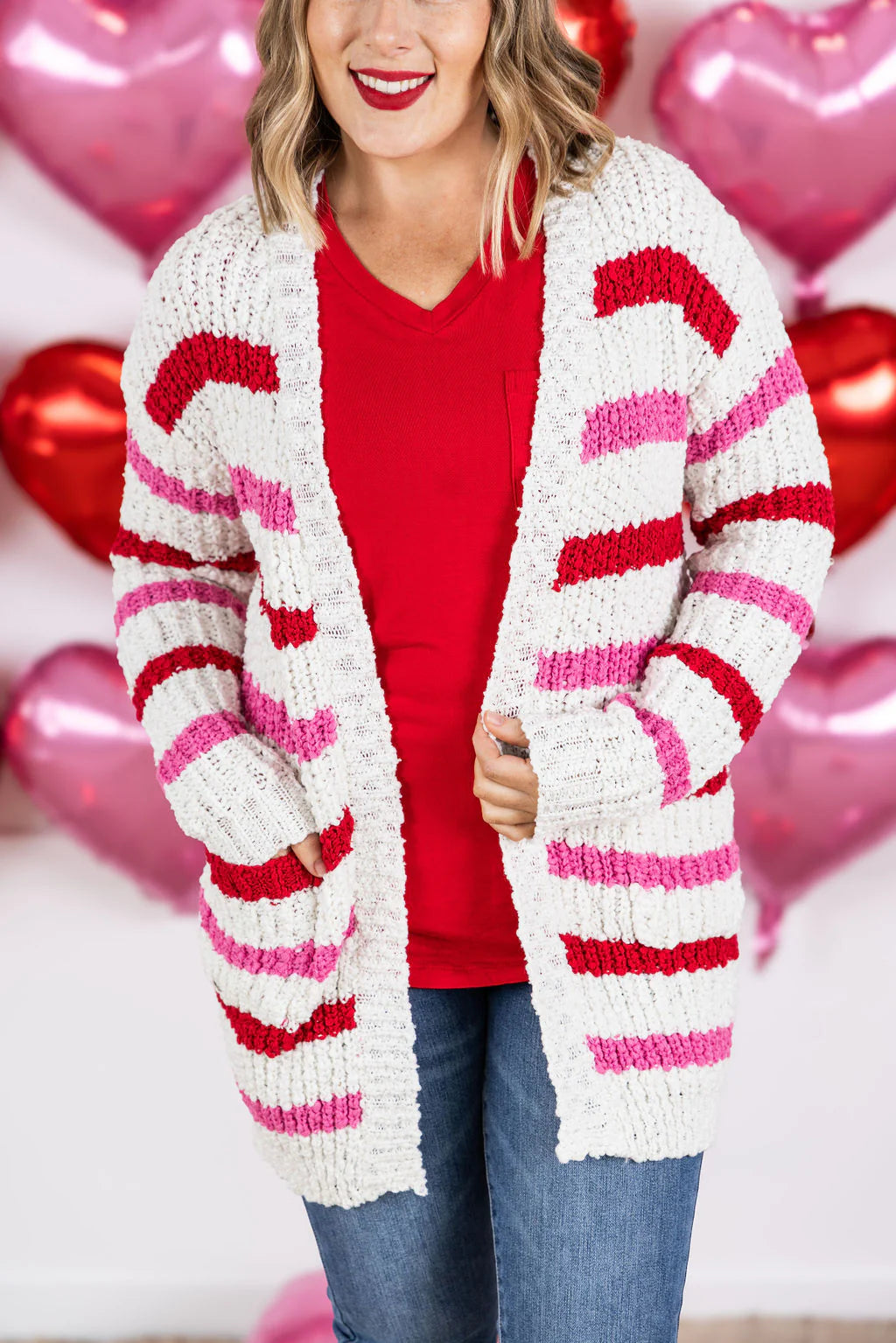 Valentine Stripe Cardigan