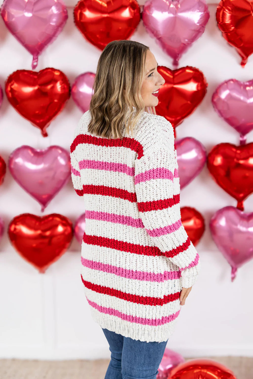 Valentine Stripe Cardigan