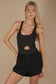 Mila Cutout Active Romper | Black