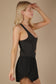 Mila Cutout Active Romper | Black