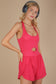 Mila Cutout Active Romper | Pink